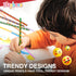 Emoticon Pencils - 36 Pack, Fun & Vibrant Writing Tools with Erasers, Assorted Emote Designs for Classroom Prizes