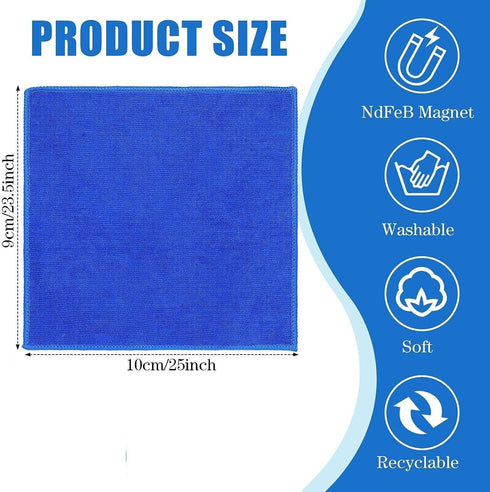 Nuenen Magnetic Cleaning Cloth, Microfiber Dry Erase Eraser, Reusable Washable Dry Erasers for Office Classroom
