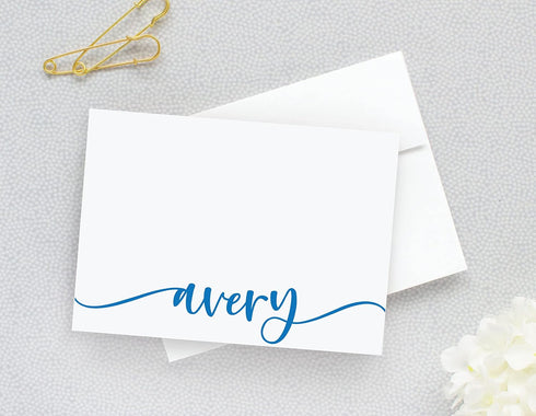 Designing Moments Set Set 10 22-101 Personalized Stationery Note Cards, Thank You Cards, Name in Calligraphy