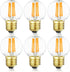 Leools Dimmable G16.5 LED Bulbs,6W E26 Edison LED Light Bulbs,Warm White 2700K,600lm,6W
