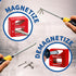 Demagnetizer and Magnetizer - Red for Screwdrivers, Bits, Small Tools, and Precision Construction
