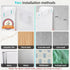 Wall Mount Folder Holder File Organizer - No Drilling Hanging File Mail Organizer, Off White (5 Count) for Office