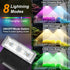 8 IP65 4 Pack Ellasay Solar Fence Lights Outdoor: Lighting Modes with RGB Solar Powered Deck Light - Waterproof - Wall
