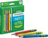 Ticonderoga My First Short Triangular Wood-Cased Pencils, 2 HB Soft with Erasers, Primary Colors, 12 Count