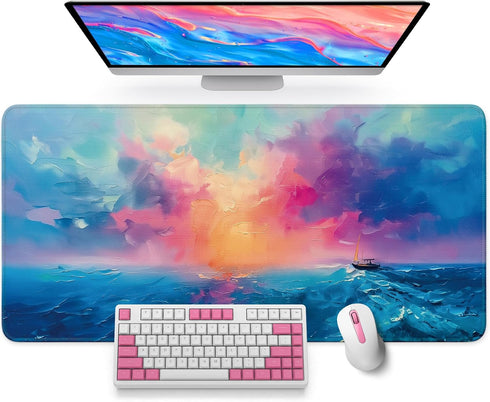 ZapDesk Large Mouse Pad for Desktop, Cute Desk Mat Pad Protector for Work