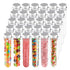 25x140mm (40ml) Plastic Test Tubes with Screw Caps for Gumball Candy Storage and Plants Propagation (30 Pack)