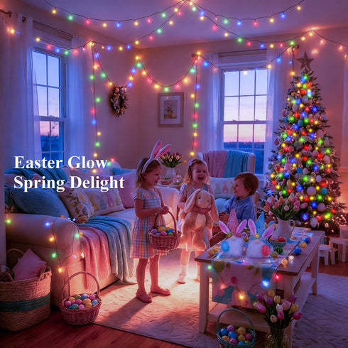 200 66 130 Ollny RGB Valentine's Day Lights Outdoor LEDs FT, Modes Color Changing Connectable Christmas Lights