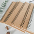 TWONE Notebook, College Ruled Spiral Notebook, Kraft Brown Soft Cover, 100 Pages, 50 Sheets, 5-1/2x8-1/4 Inches, 5