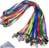 Wisdompro Lanyard with Bulldog Clip, 30 Pack, 17 inch Flat Nylon Neck Lanyard for ID Badges