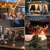 Talltreepho G40 38.5Ft 30 Bulbs+3 IP65 LED Outdoor String Lights, Spare Waterproof, Non-connectable, Patio Bistro Porch