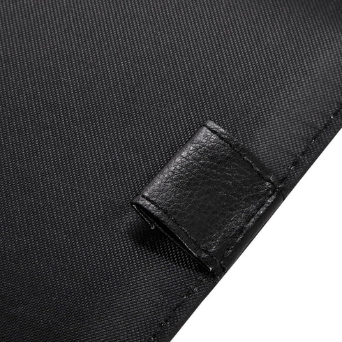 Juvale 7-Ring Business Check Binder for Checkbooks Organization, Black Faux Leather Folder for 600 Checks (14 x 10