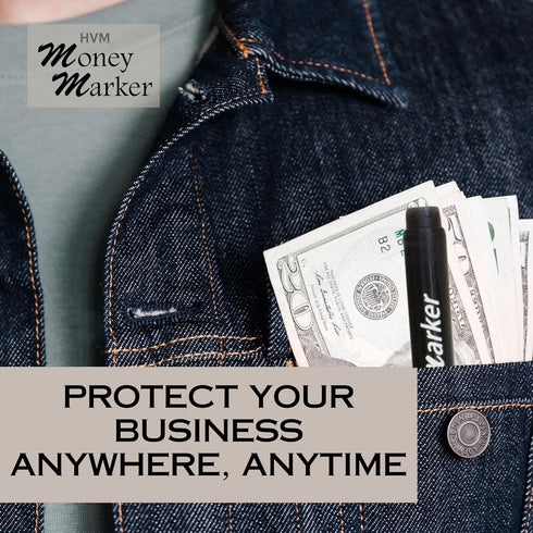 Counterfeit (30 Counterfeit Pack HVM Money Detector Pen Pens) - Money Marker Bill Detector Pen with Upgraded Chisel Tip