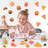 CY2SIDE 12 Pack Set 4-in-1 Fast Food Stationery Gift - Back to School Gift Include Ballpoint Pen Sticky Note Sticker
