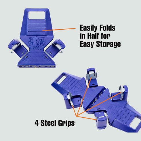 5-Gallon Bucket Vice Bucket Gripper/Holder, Blue