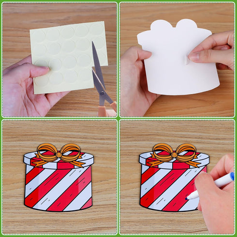 SICOHOME 48 Pcs Christmas Bulletin Board Decorations Set - Winter Classroom Decor Supplies