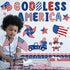 Whaline 95Pcs Patriotic Classroom Bulletin Board Decoration Kit God Bless America Cartoon 4th of July Cutouts for Decor