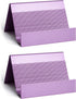 Business Card Holder Aluminum Display Stand - High-end Desktop Organizer, Light Purple, 1 Pack