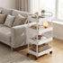 4-Tier Rolling Utility Cart with Handle Multi-Functional Storage Trolley with Wheels, Movable Organizer for Kitchen