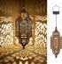 twinkya Hanging Solar Lights Outdoor Garden Decorative Solar Lantern Waterproof Metal Moroccan Outdoor