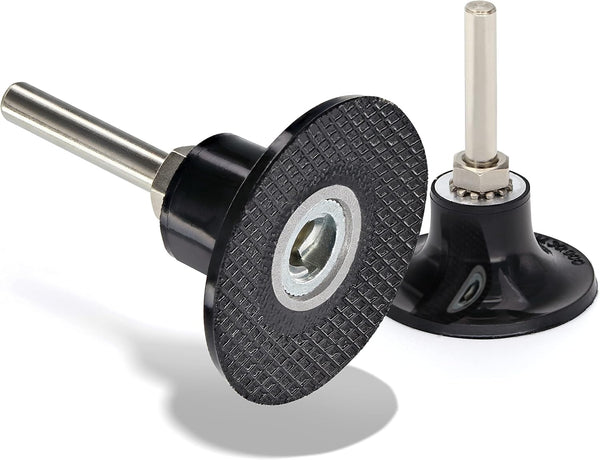 2 Inch Disc Pad Holder with ¼” Shank, Die Grinder Sanding for Roloc, Quick Change Medium Disc Attachments - 2 Pack by