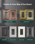 4-Pack Paisley Pattern Decorative Outlet Cover Plate, Antique Copper Metal Wall Plate for Electrical Outlets