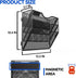 Large Capacity 3 Tier Magnetic File Holder, Black, for File Cabinets, Refrigerator, Office, No Drilling Installation