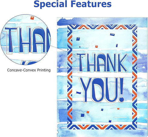 WRAPAHOLIC Thank You Card with Envelope - You're Appreciated Card - 5.9 Inch x 7.9 Inch