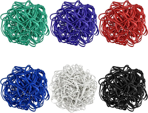 Large Heavy Duty 12 Inches Latex Rubber Bands, Strong Elastic Bands for Office Supply, 60 Pack (Multicolour) Trash Can