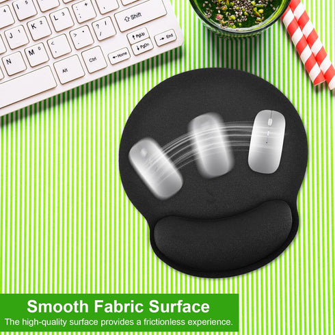 Tobeelec 6 Pcs Ergonomic Mouse Pad with Wrist Rest Support, Comfortable Mousepad with Smooth Wrist Support Surface