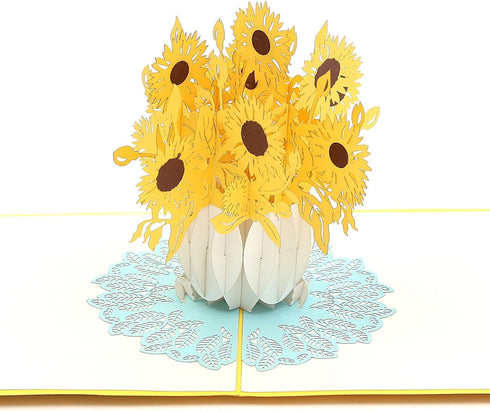 Liif 3D Greeting Pop Up Get Well Card, Get Well Soon Card (Sunflower)