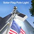Solar Flag Pole Light, Bright White 6000k Upgrade Solar Powered for 5ft 6ft Flag Pole, Waterproof Outdoor LED Lights