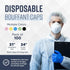 24" 100 Pack, 24" MEDICAL NATION Disposable Bouffant Caps Hair Net | Blue | Non-Woven, Non-Pleated Hairnets for Food