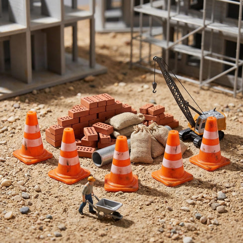 36/60/120 Pack 1 Inch Setups Orange Mini Traffic Cones.Perfect as Construction Party Favors,Durable Small Roadblock