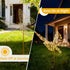 240LED, Flacchi Solar Garden Lights Outdoo Waterproofr - Butterfly Decor with Solar Powered Iron Easy to Install