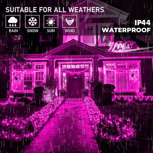 500 Lights,164 8 kemooie LED Pink Valentines Day FT String Lights Outdoor Plug in Waterproof with Twinkle Modes