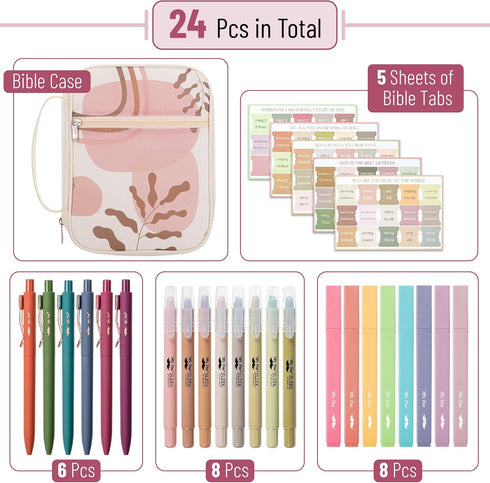 Mr. Pen Bible Journaling Kit, 24 PCS, No Bleed Highlighters and Pens, Bible Study Supplies, Journaling Kit