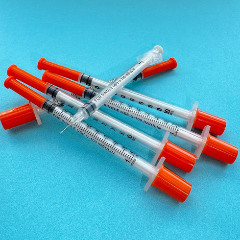 1ml Syringes with Needle, Individually Wrapped, 30G 5/16 Inch, Pack of 10