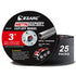 EZARC Cut Off Wheels 25 Pack, 3” x 1/16” x 3/8” Cutting Wheel for Metal & Stainless Steel Die Grinder