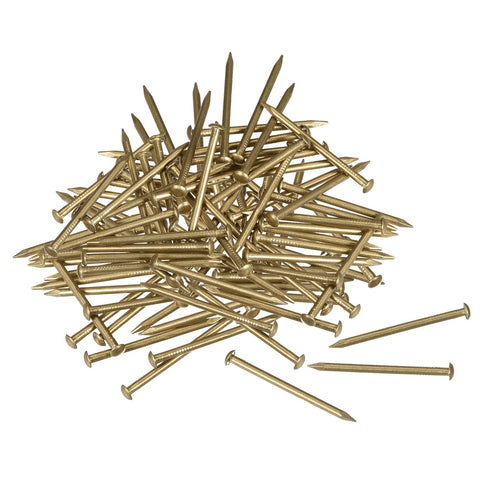 uxcell Small Tiny Brass Nails 1.5x25mm for DIY Decorative Pictures, 100pcs Household Accessories