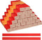 Lincia 300 Pcs Carpenter Pencils - 7 Inch Octagonal Flat Marking Pencils for Woodworking, Red