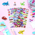 Set 3D 4 SHANGRLA Transportation Puffy Stickers Play for Kids ToddlersReusable Vehicle Sticker with Car, Truck