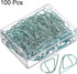 MECCANIXITY Cute Drop-Shaped Paper Clip Decorative Clips with Box 1.3 Inch Blue for Organizing Office Home, Pack of 100