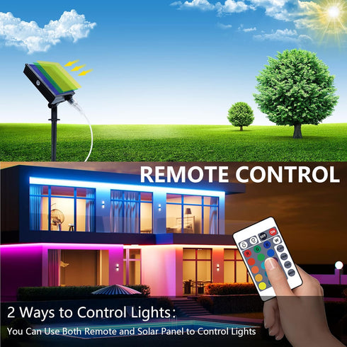 5050 IP67 Solar LED Strip Lights Outdoor, SMD LED Lights Solar Powered RGB LED Strip, Waterproof Rope Lights