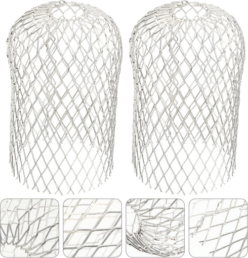 Angoily 2pcs Gutter Anti-leaf Down Silver Guard, Expandable Screens, Aluminum Gutters, Sieve Strainer Mesh