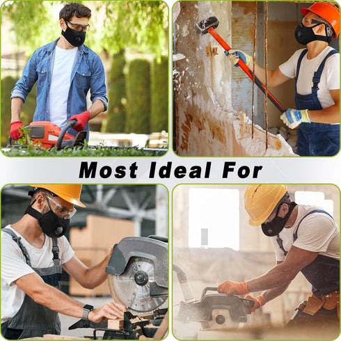 6 (Modern1) BASE CAMP M Plus Dust Mask, Breathable Reusable Face Mask with Activated Carbon Filters for Woodworking