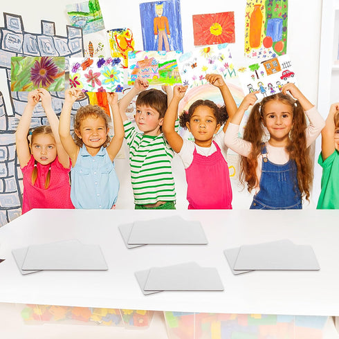 Set of 50 Small White Board Dry Erase Boards, Mini 9"x6” Double Sided Personal Whiteboards for Classroom