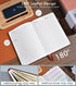 Brown Leather Hardcover Lined Journal Notebook for Men Women, 200 Numbered Pages, A5 Size with Pen