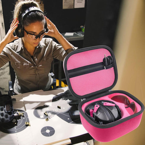 Storage Case Compatible with Walkers Razor Slim/Howard Leight Honeywell Impact Sport Electronic Ear Protection Muffs