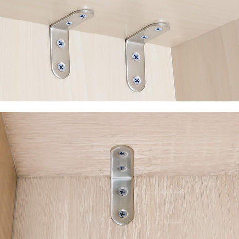 50 Packs 40 40 16 mm 1.57x1.57x0.63 Inch KINJOEK x x Heavy Duty L Bracket Corner Brace Shelf Stainless Steel Joint