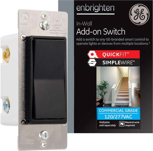 GE Enbrighten Add On Switch with QuickFit and SimpleWire, GE Z-Wave and
